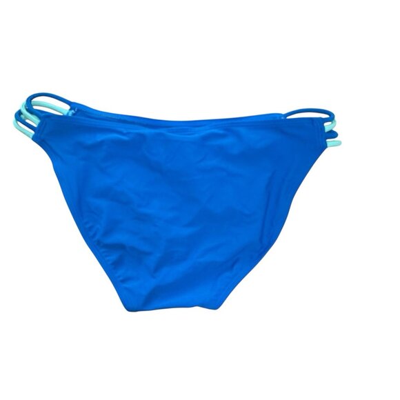 Hula Honey Blue Strappy Side Bikini Bottom Size Large NWT - Picture 2 of 5